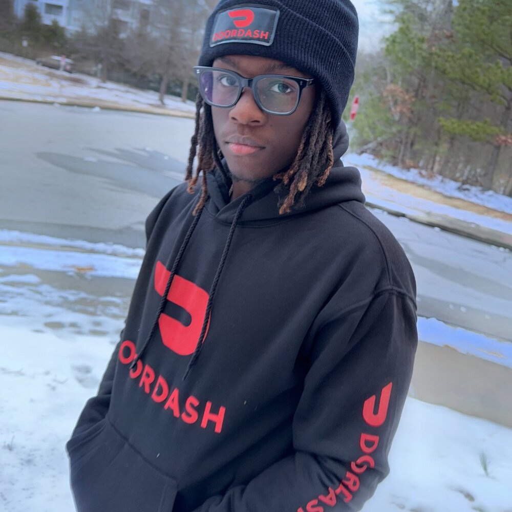 Reflective DoorDash Delivery Driver Hoodie Red Door Dash - Picture 4 of 15